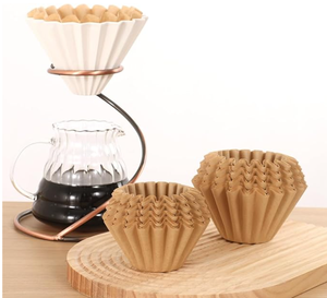<span class=keywords><strong>KAIKE</strong></span> Filtros de Café Desechables Ecológicos de Papel, Cestas Redondas Marrones Naturales de 2.5oz, Minimalistas para Verter, Venta al por Mayor - Product Image 3
