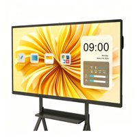 Soporte Móvil para Pantalla Interactiva de 65 Pulgadas, Tableta para Conferencias Todo en Uno, Pantalla Táctil para Oficina, Pantalla Grande 4K