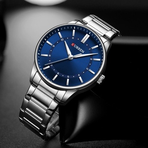 Montres à quartz décontractées CURREN 8430 pour hommes, marque de luxe, bracelet en acier inoxydable, montres-bracelets à quartz simples pour affaires - Product Image 2