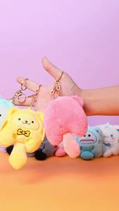 Boneka boneka gantungan kunci lembut lucu Sanrioed, gantungan kunci boneka lembut dapat menggantung liontin, mesin boneka pengambil - Product Image 2