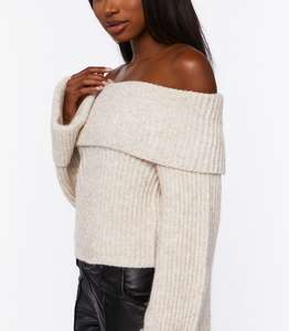 Produttore di Maglieria Personalizzata Autunno Inverno 2026, Maglione Donna a Spalla Scoperta con Risvolto - Product Image 2