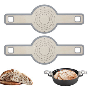 Nouveau design : Sangle à pain en silicone pour cocotte, tapis de cuisson antiadhésif en silicone avec longues poignées pour le transfert du pain au levain - Product Image 2