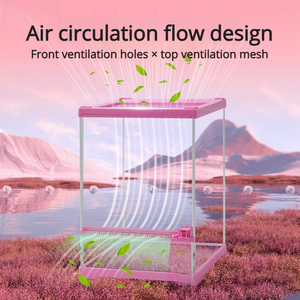 ตู้เลี้ยงสัตว์เลื้อยคลานแบบป่าฝน ตู้เพาะพันธุ์กิ้งก่า ตู้เลี้ยงกิ้งก่าขนยาว ตู้เลี้ยงแมงมุม ตู้กระจกสำหรับสัตว์เลื้อยคลาน - Product Image 4