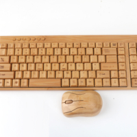 Nouveauté Clavier et souris sans fil en bambou respectueux de l'environnement