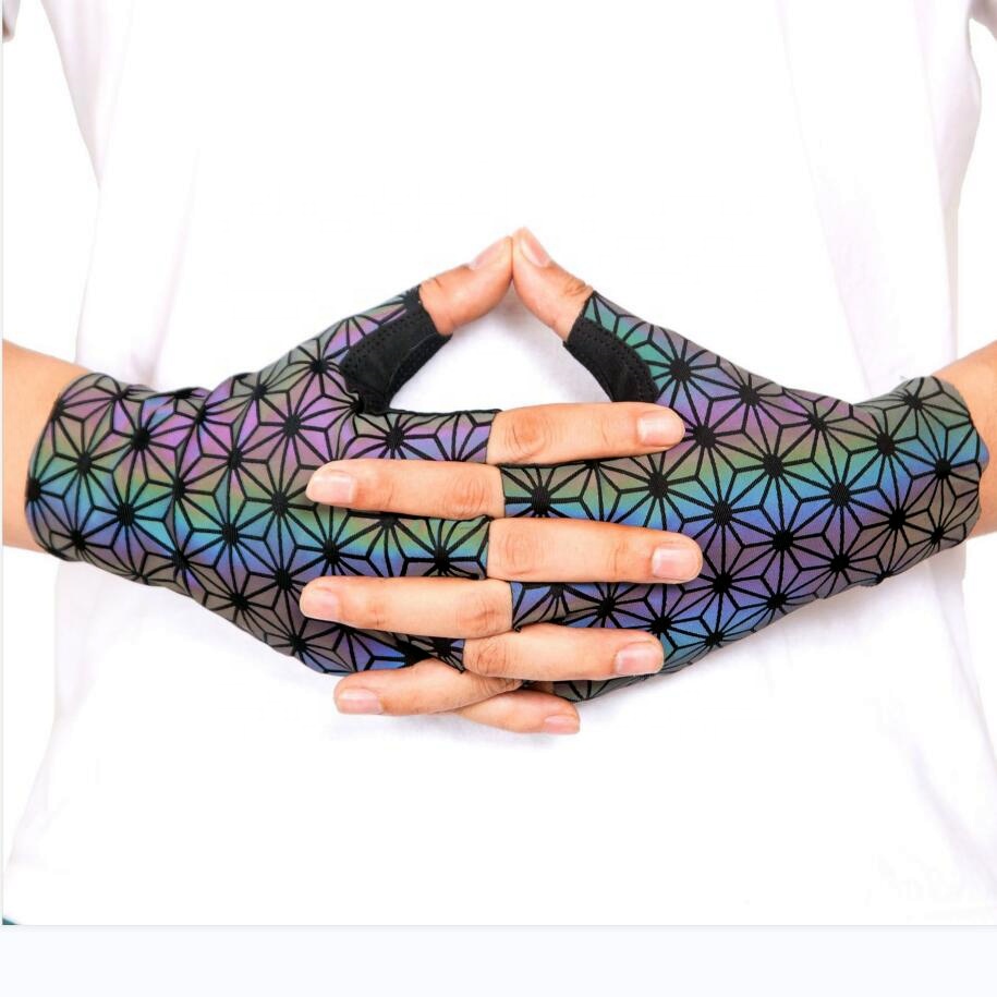 Новый дизайн, перчатки на полпальца для дорожного велосипеда, светоотражающие легкие велосипедные перчатки для мужчин/женщин