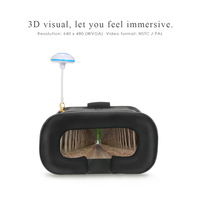 Lunettes VR JJPRO F01 avec transmission en temps réel 5.8G, mini-drone FPV, casque de réalité virtuelle, bande complète 640x480 WVGA, matériau PVC, pour hélicoptère
