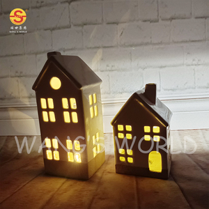 Luz Led nocturna de cerámica para <span class=keywords><strong>casa</strong></span>, luz blanca de porcelana iluminada para Navidad - Product Image 5