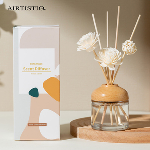 럭셔리 홈 데코 향수 향수 아로마 플라워 스틱과 천연 에센셜 오일 유리 병 리드 디퓨저 - Product Image 2