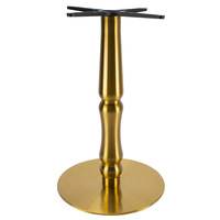 Pied de table rond doré robuste pour mobilier de restaurant, salle à manger, style nordique moderne, en acier inoxydable, café, bistrot, base de table chromée de luxe