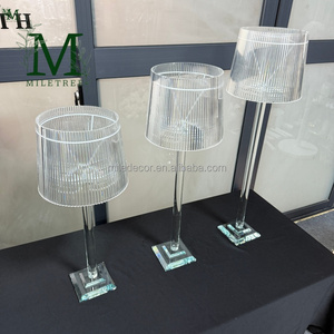 Lustre en cristal élégant de qualité supérieure avec prismes pour les fournitures de mariage, décoration de table, centre de table - Product Image 4