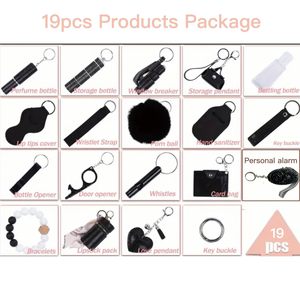 Ensemble de porte-clés multifonctionnel 19-en-1 pour la <span class=keywords><strong>défense</strong></span> personnelle - <span class=keywords><strong>Kit</strong></span> d'outils d'évasion et de sécurité, accessoires tactiques pour femmes et hommes - Product Image 4