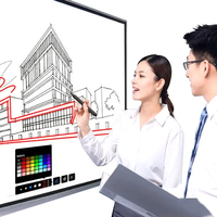 Écran Plat Interactif Numérique 4K LCD Tactile au Doigt ou Stylet, Tailles 55 65 75 85 86 98 110 Pouces, Tableaux Blancs Intelligents pour l'Enseignement Scolaire
