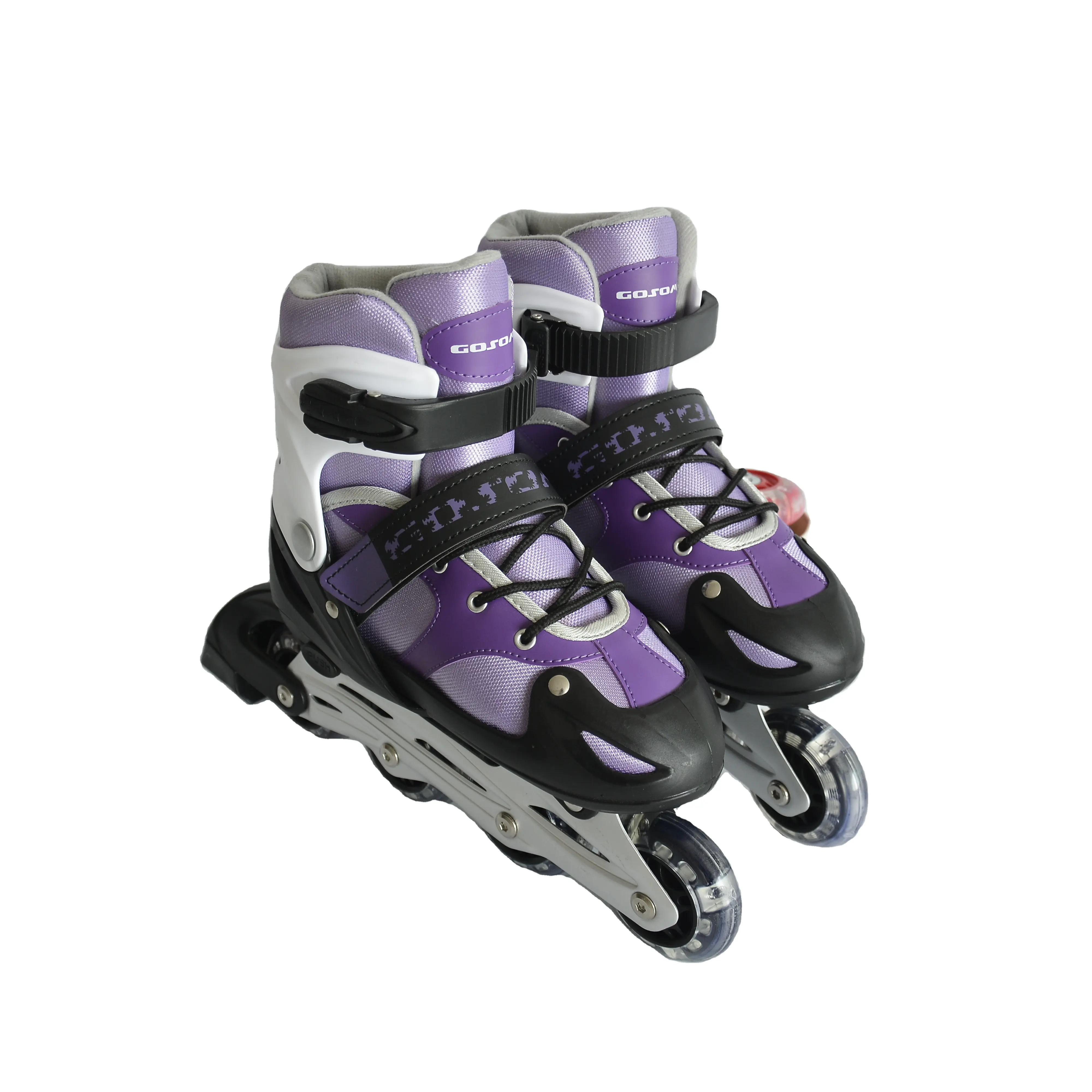 GOSOMEAdjustable 4 पीवीसी व्हील रोलर स्केटिंग जूते सस्ती कीमत पर बिक्री के लिए उच्च गुणवत्ता वाले हॉट क्वाड इनलाइन स्केट