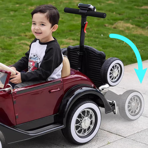 Voiture électrique rétro pour enfants, 4 roues, télécommande, jouet en plastique, design classique, pour les enfants de 2 à 4 ans - Product Image 3