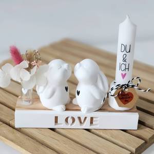 1pc Love Rabbit 3D Candle <b>Silicone</b> Mold, Easter Animal Statue, Cute Plaster and Resin Casting, Home Decoration Craft <b>Tool</b> - Product Image 6