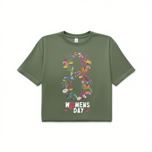 T-Shirt da Donna Comfort Colors, Manica Corta con Stampa Floreale, Girocollo, Vestibilità Regolare, 100% Cotone, Stile Casual Primavera-Estate - Product Image 1