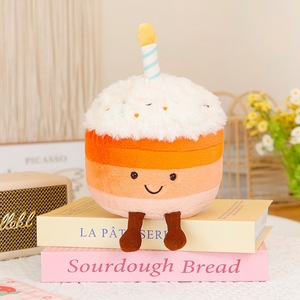 <span class=keywords><strong>Linda</strong></span> Super Populaire Peluche Gâteau Amusant Jelly Cat Série Desserts Gâteau d'Anniversaire Fraise Cadeau en Peluche - Product Image 2