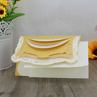 Gran oferta, precio de fábrica, tarjetas de invitación de boda hindúes baratas, invitaciones de cumpleaños de bolsillo de tres pliegues, carpeta de bolsillo, tarjetas de felicitación