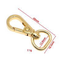 Mousqueton de petite taille pour chien, anneau rond en métal nickelé, boucle de chaîne de sac à main, accessoires de porte-clés en gros