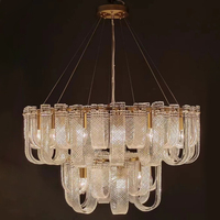 Lustre en acier inoxydable doré personnalisé, moderne et luxueux, avec cristaux LED, pour hôtel, escalier, plafond, avec garantie de 3 ans
