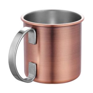 थोक प्राचीन बीयर वोडका कॉपर प्टेड मग 16 औंस स्टेनलेस स्टील धातु क्लासिक शिविर यात्रा पोर्टेबल कॉफी दूध कप - Product Image 3