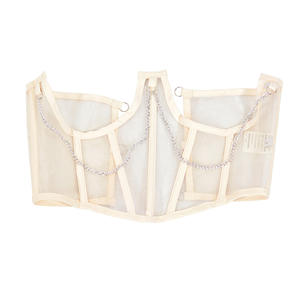 Trendyy, <span class=keywords><strong>faja</strong></span> de soporte para el pecho con cadena para mujer, 21cm, Correa delgada, cintura elegante, ropa de trabajo, entrenador de cintura firme, moldeador - Product Image 5