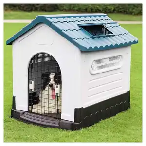 Vendita calda lucernario in plastica personalizzato lucernario traspirante cane Pet House Pet Villa con wc