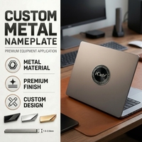 Plaque signalétique en aluminium de haute qualité avec logo texturé, étiquette métallique décorative à motif CD, plaque oxydée pour appareils électroménagers