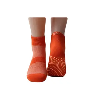 OEM Bulk Custom Logo Trampoline Park Socks Indoor Playground Anti Non Slip Grip Jump Socks