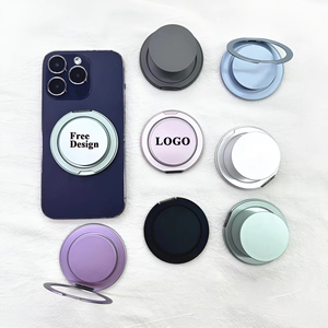 Support de téléphone magnétique en alliage de zinc avec logo personnalisé, support de téléphone portable multifonctionnel portable, poignée pour doigts - Product Image 1