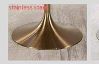Table basse moderne en pierre avec pieds en acier inoxydable - Meubles de luxe pour hôtel, maison, bureau, salon et salle de réception