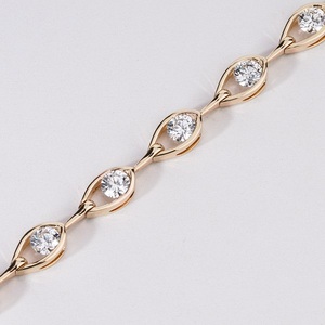 Lab Grown Diamond Bracelet in 14K <b>Solid</b> <b>Gold</b> for Women Elegant Fine Jewelry with Sparkling Diamonds and Lasting Timeless Shine - Product Image 4