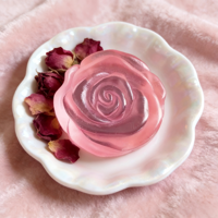 Savon Transparent à la Rose Fait Main Naturel, Savon à l'Huile Essentielle Éclaircissant pour la Beauté, Revitalise l'Éclat de Votre Peau