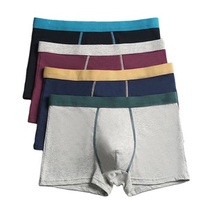 Più grandi <span class=keywords><strong>boxer</strong></span> di <span class=keywords><strong>cotone</strong></span> Plus Size intimo da <span class=keywords><strong>uomo</strong></span> alla moda a vita media pantaloni d'angolo larghi e traspiranti per il commercio estero - Product Image 1