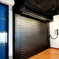 Porte de garage coulissante électrique à ouverture latérale, moderne, en alliage d'aluminium dur, automatique, à haute vitesse, à enroulement horizontal en spirale