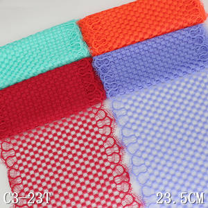 Oferta 2023: Tela de encaje Chantilly francés con pestañas, hueca, morada, estilo lencería suiza - Product Image 1