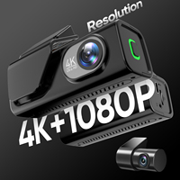 Mini caméra embarquée OEM dissimulée avec WIFI et GPS, enregistreur de conduite avant et arrière, mode de stationnement, double objectif, caméra de voiture 4K