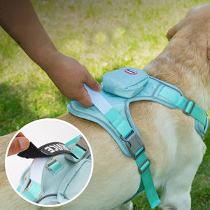 Grosir satu Set ransel tali kekang anjing poliester antiair awet lembut antilembap jaring pengaman anjing empuk - Product Image 4