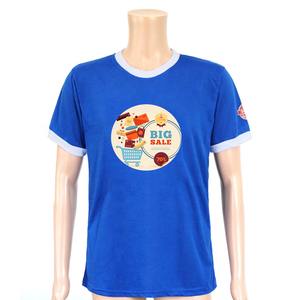 Custom 65% Cotton 35% Polyester Silk Screen Print Promotional T-shirt for Effective Advertising Unisex Round Neck Tshirt