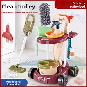 ชุดไม้กวาดและที่ตักขยะพลาสติกสำหรับเด็กของเล่นเลียนแบบสำหรับทำความสะอาดทำความสะอาดบ้านสำหรับ<span class=keywords><strong>เด็ก</strong></span>ผู้ชายและเด็กผู้หญิง - Product Image 3