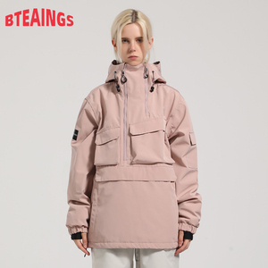 Combinaison de <span class=keywords><strong>ski</strong></span> à capuche et fermeture éclair pour <span class=keywords><strong>femme</strong></span>, haut pour planche à voile simple/double, imperméable, chaude, <span class=keywords><strong>veste</strong></span> multi-poches pour homme, vêtement de couple - Product Image 3