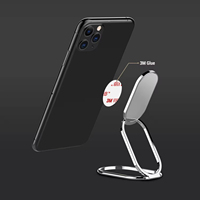 Support de téléphone rotatif à 360° en alliage de zinc, design unique, pliable, invisible, à coller sur le dos, support de bureau mains libres