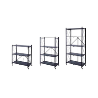 Étagère pliante amovible à 3 4 5 niveaux Étagère pliable et empilable pour la cuisine Étagère sur pied