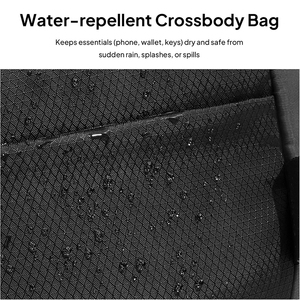 Riñonera cruzada de gran capacidad con bolsillo oculto para botella de agua, resistente al agua, cinturón ajustable para senderismo, correr y viajar - Product Image 5