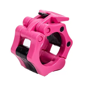 Wholesale 2 Weight Lifting Bar Gym Fitness Dumbbell Buckle Lock Clips Clamp Barbell Collar Pink Barbell Clips