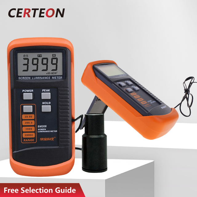 SM208E Display Brightness Meter Handheld RGB LCD LED Panel Digital Light Calibration Peak Hold Luminance Tester