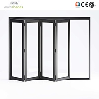 Porte patio pliante en aluminium à rupture de pont thermique NFRC, pour balcon extérieur, véranda écoénergétique, portes accordéon