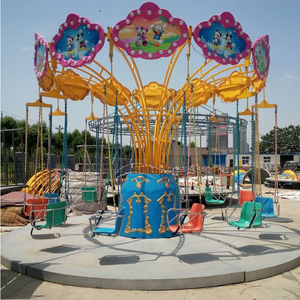 Bon marché 12 places simples mini enfants chaise volante parc d'attractions installations de jeu rotatif centre commercial petite chaise volante Lotus - Product Image 1