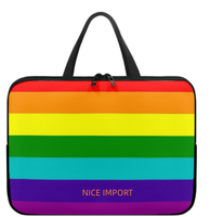 QPOC Rainbow Sac pour ordinateur portable, étui fin pour ordinateur portable avec fermeture éclair de qualité supérieure, sac portable pour tablette, grande capacité