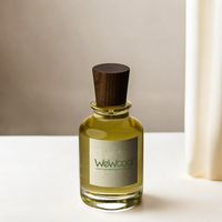 Cilindro de lujo Parfum Cap Botella de perfume de vidrio Fragancia Botella de spray Tapa DE CORONA DE MADERA